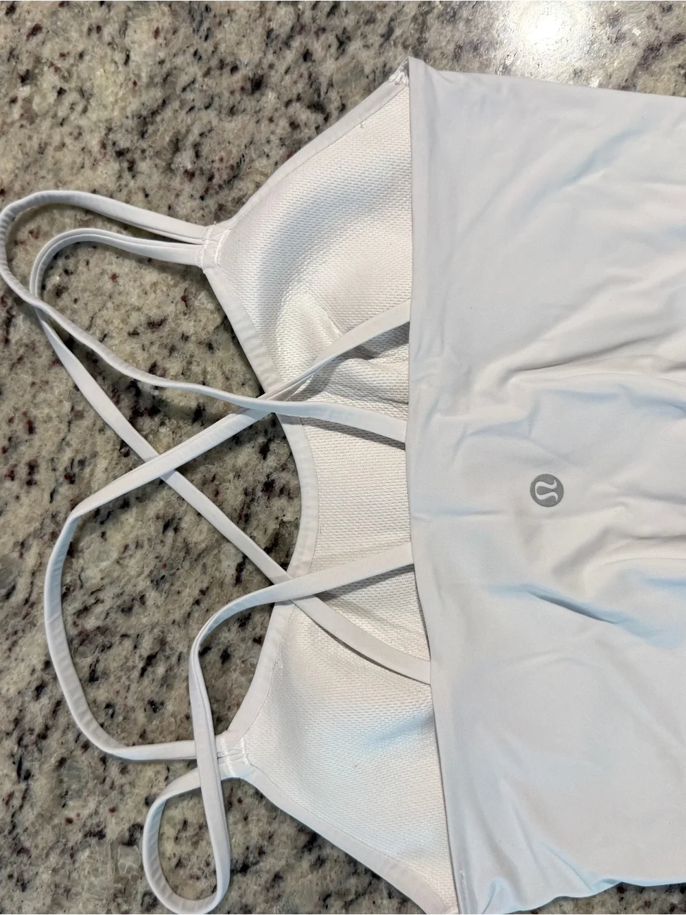 lululemon athletica White Strappy Sports Bra Tank